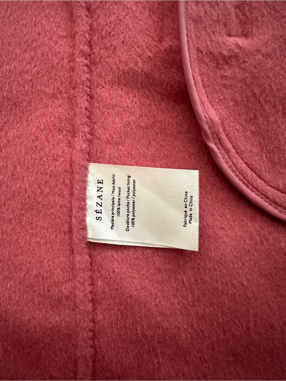 Rare! Sezane Taylor Coat in Peony - Retail $400 - 100% wool! - Picture 8 of 11
